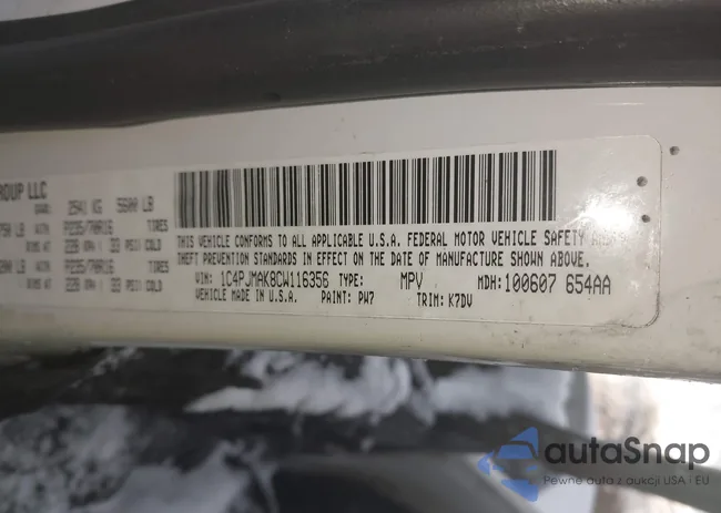 1C4PJMAK8CW116356: 44301321