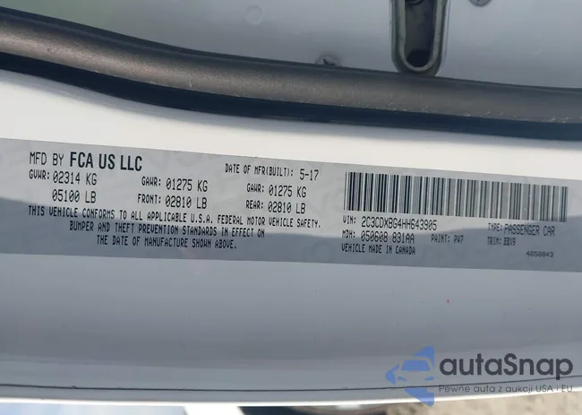 2C3CDXBG4HH643905: 44301361