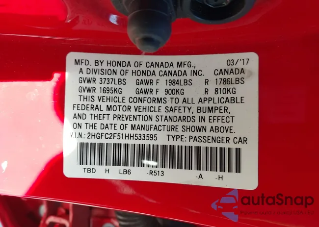 2HGFC2F51HH533595: 44301372