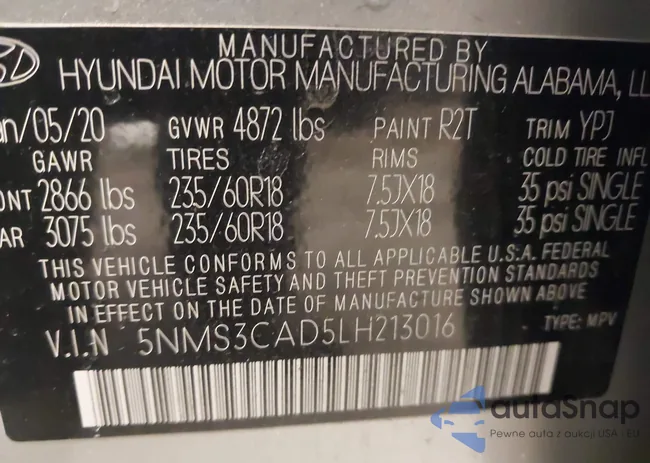 5NMS3CAD5LH213016: 44301397