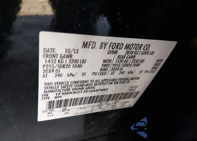 1FM5K8GT3EGA97493: 44301430