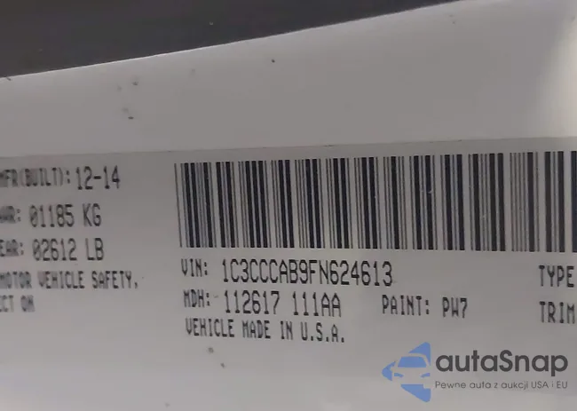 1C3CCCAB9FN624613: 44301512