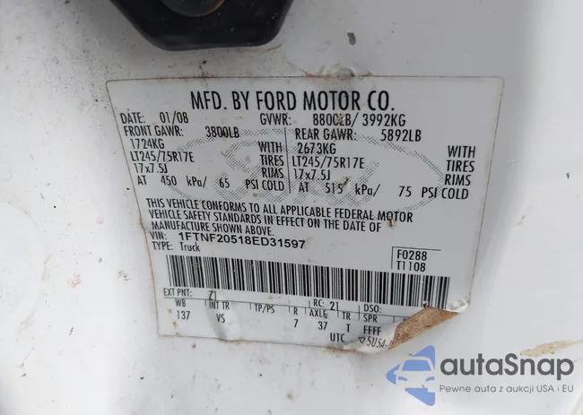 1FTNF20518ED31597: 44301551