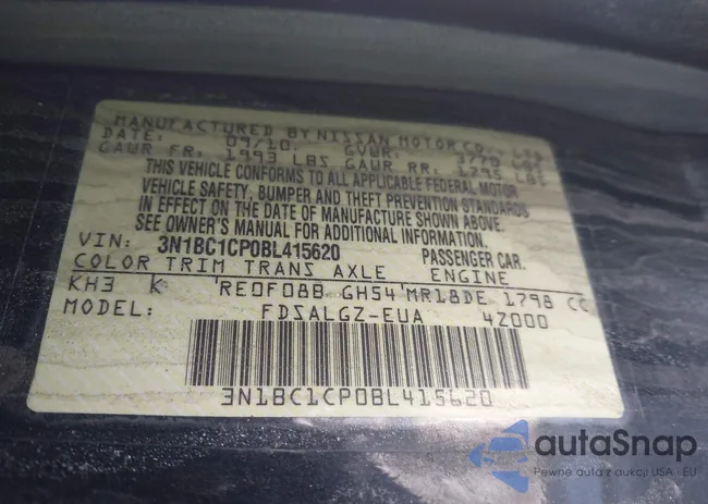 3N1BC1CP0BL415620: 44301561