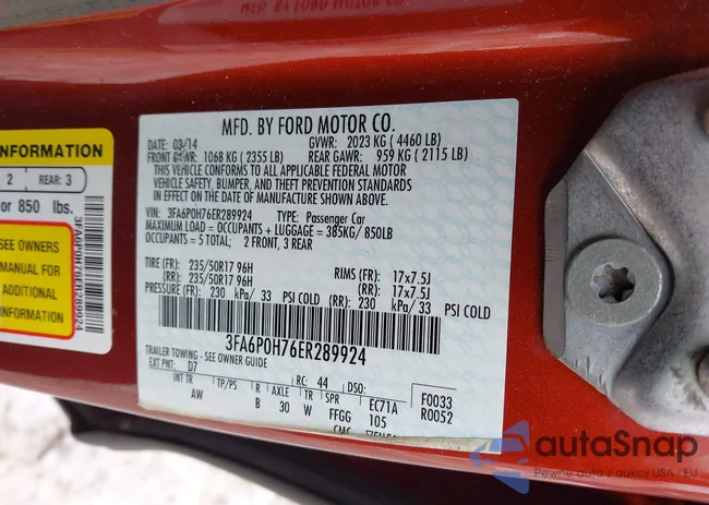 3FA6P0H76ER289924: 44300673