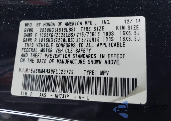 5J6RM4H30FL023779: 44300710