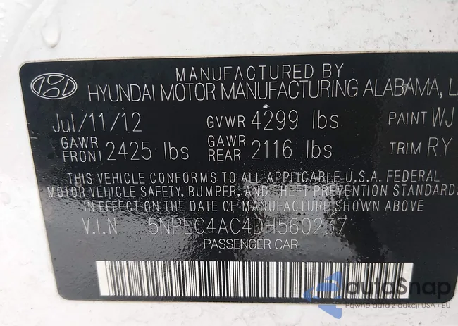 5NPEC4AC4DH560237: 44300716