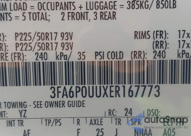 3FA6P0UUXER167773: 44300727