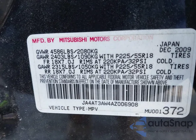 JA4AT3AW4AZ006908: 44300767