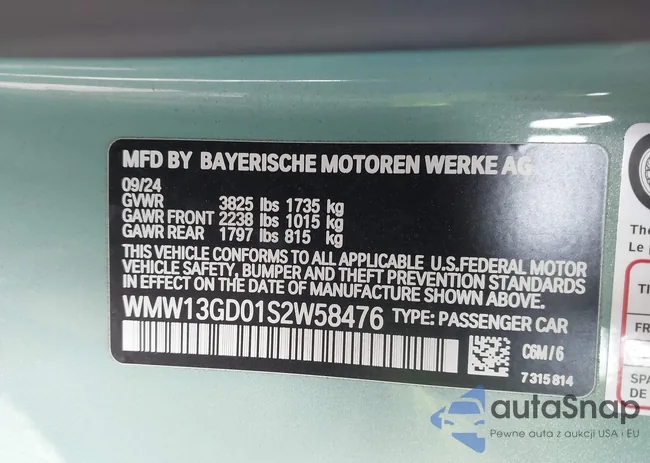 WMW13GD01S2W58476: 44300785