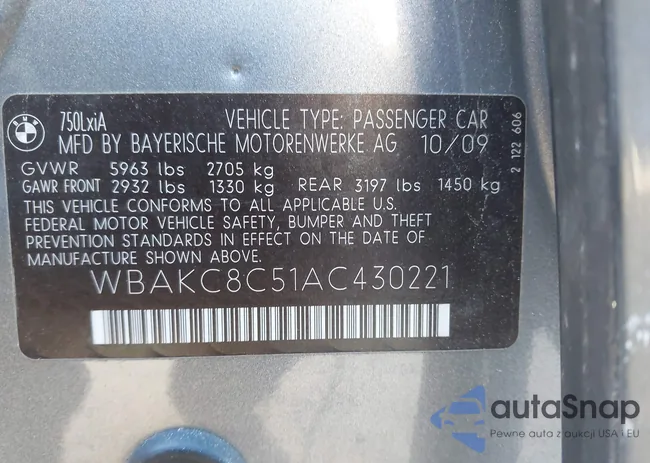 WBAKC8C51AC430221: 44300824