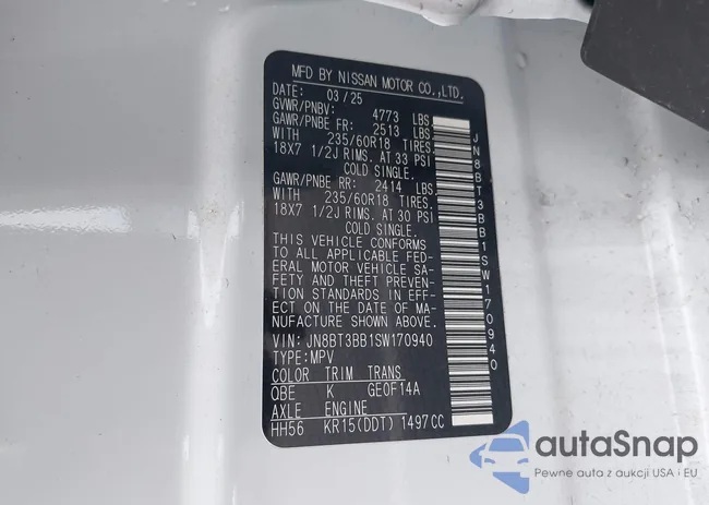 JN8BT3BB1SW170940: 44302064