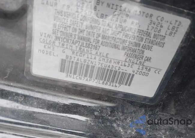 3N1CN7AP7JL883167: 44302066