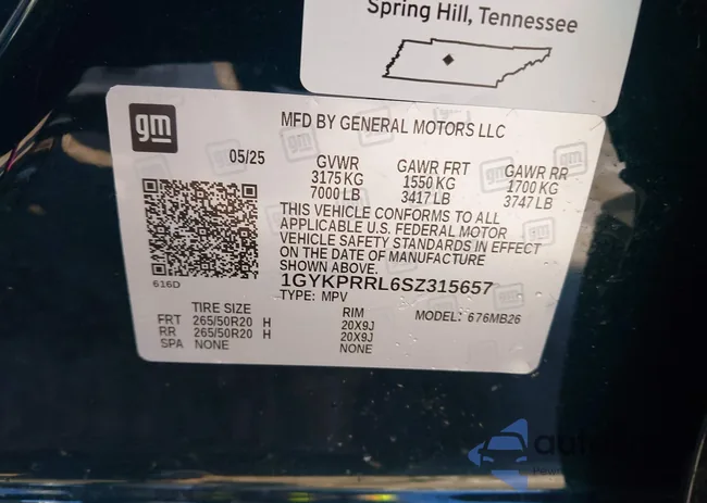 1GYKPRRL6SZ315657: 44302073