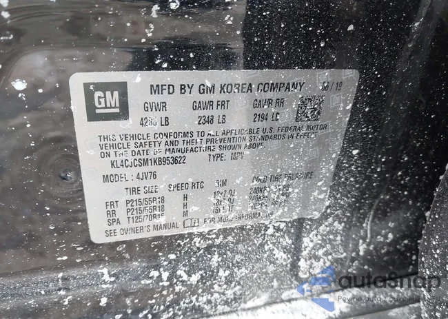 KL4CJCSM1KB953622: 44302180