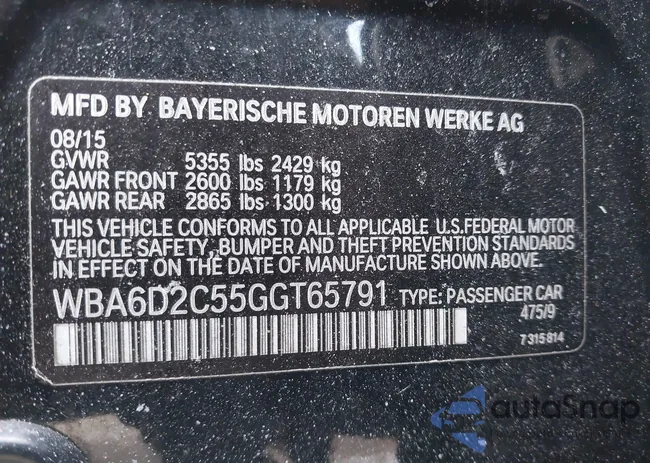 WBA6D2C55GGT65791: 44302280