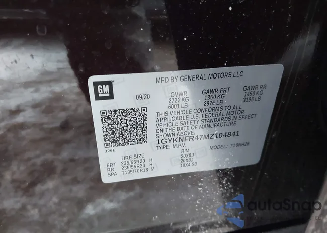 1GYKNFR47MZ104841: 44302330