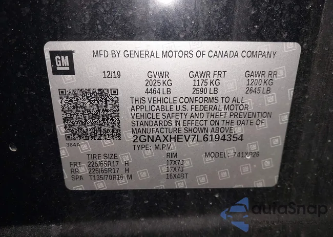 2GNAXHEV7L6194354: 44302377