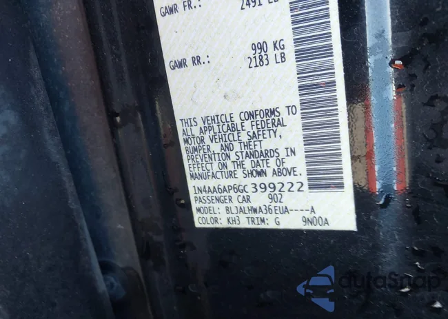 1N4AA6AP6GC399222: 44302398