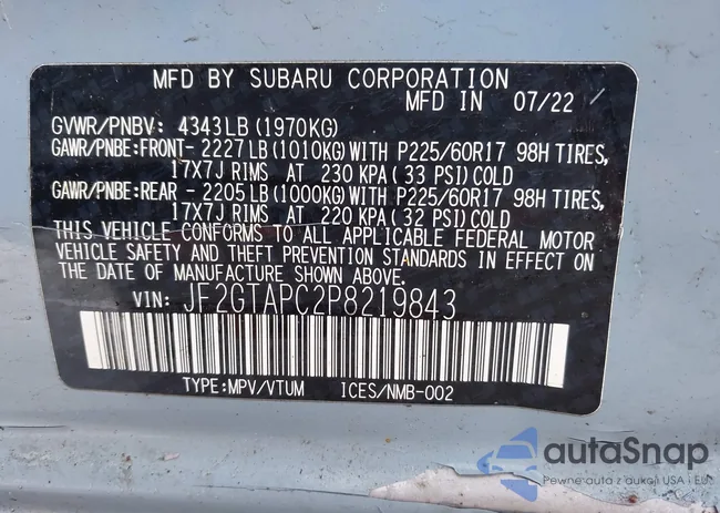 JF2GTAPC2P8219843: 44302404