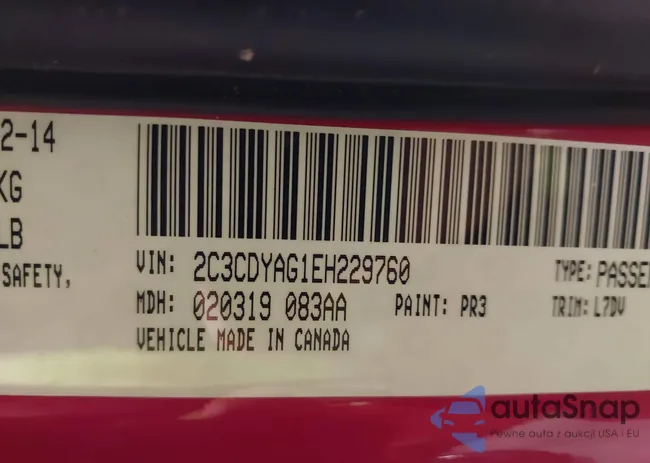 2C3CDYAG1EH229760: 44302424