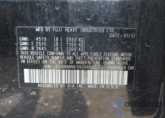 4S3BNAN61H3048257: 44302539