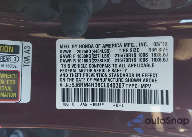 5J6RM4H36CL040307: 44302596