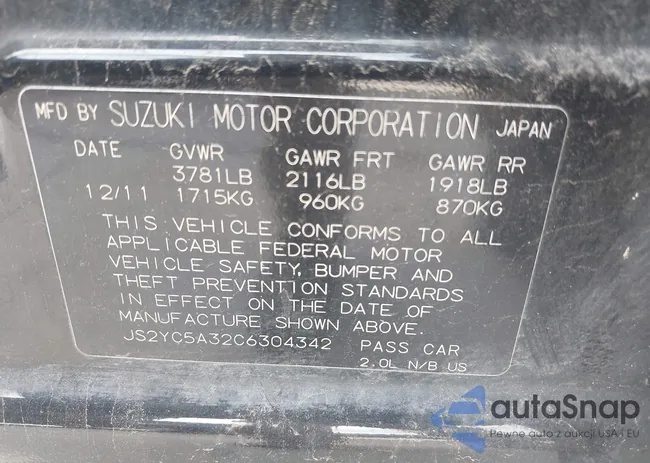 JS2YC5A32C6304342: 44301642