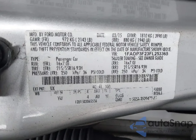 1FADP3F23FL253365: 44301671