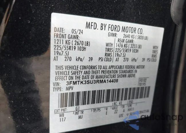 3FMTK3SU3RMA14408: 44301725