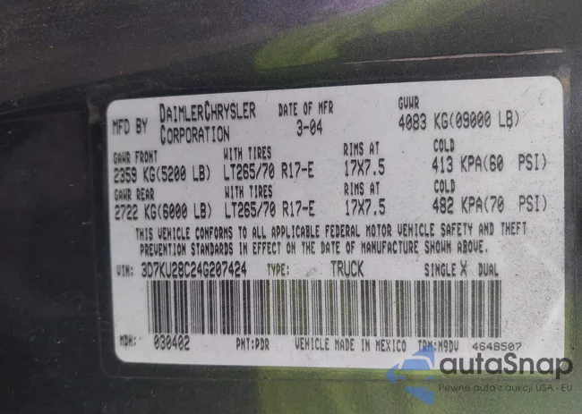 3D7KU28C24G207424: 44301911