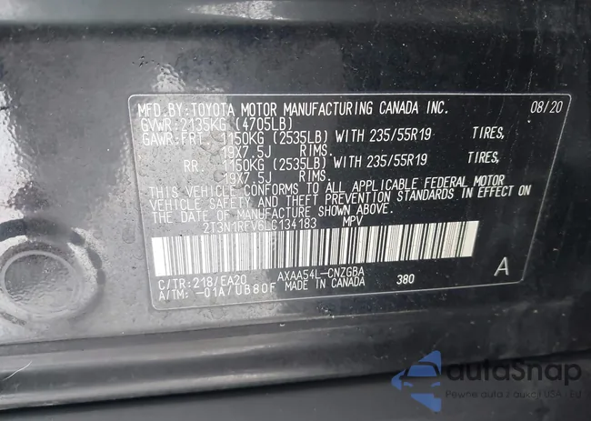 2T3N1RFV6LC134183: 44301927