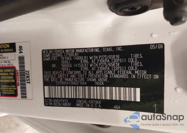 5TFBV54138X071044: 44301931