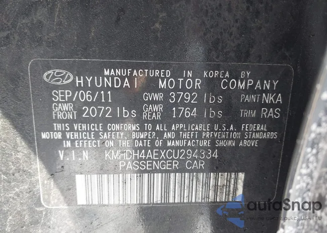 KMHDH4AEXCU294334: 44301936