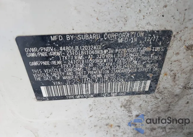 JF2SJABCXJH526837: 44301960