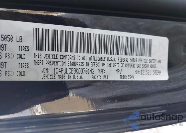 1C4PJLCB9KD370143: 44303147