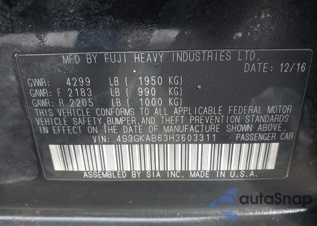 4S3GKAB63H3603311: 44303161