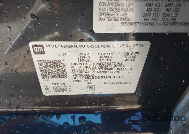 3GTPHDED2RG460733: 44303167