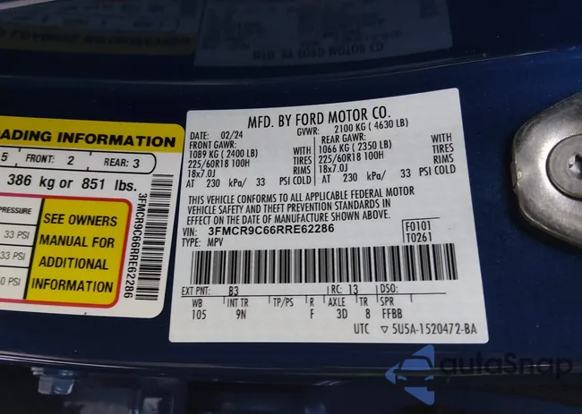 3FMCR9C66RRE62286: 44303172