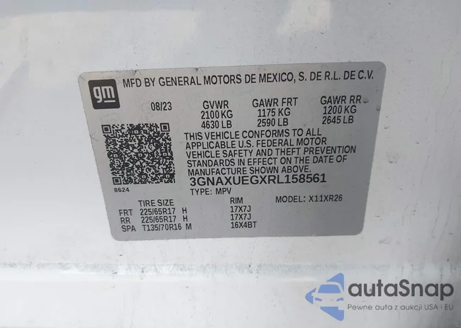 3GNAXUEGXRL158561: 44303205