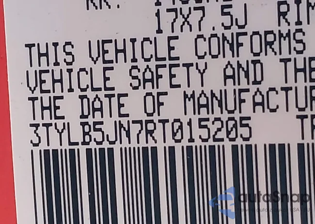 3TYLB5JN7RT015205: 44303433