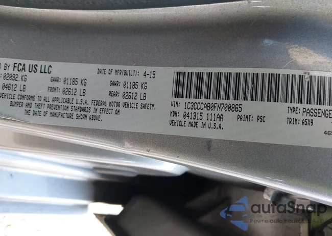 1C3CCCAB0FN700865: 44303559