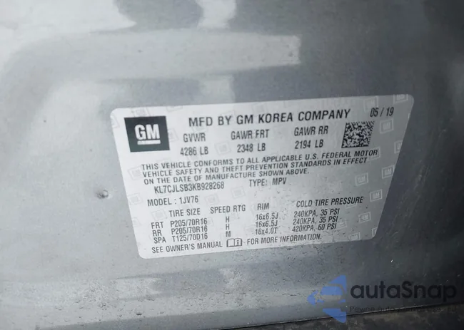 KL7CJLSB3KB928268: 44302688