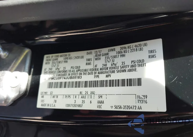 1FMCU0F74JUB05183: 44302731