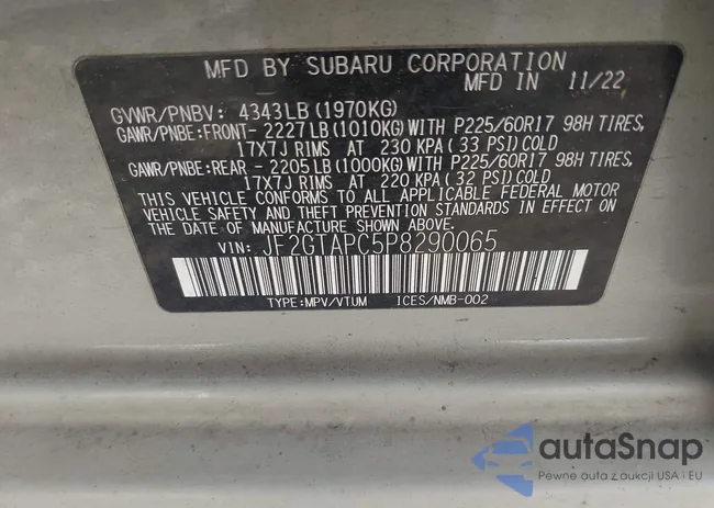 JF2GTAPC5P8290065: 44302893