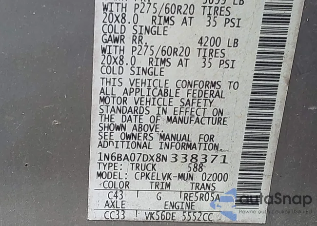 1N6BA07DX8N338371: 44302990