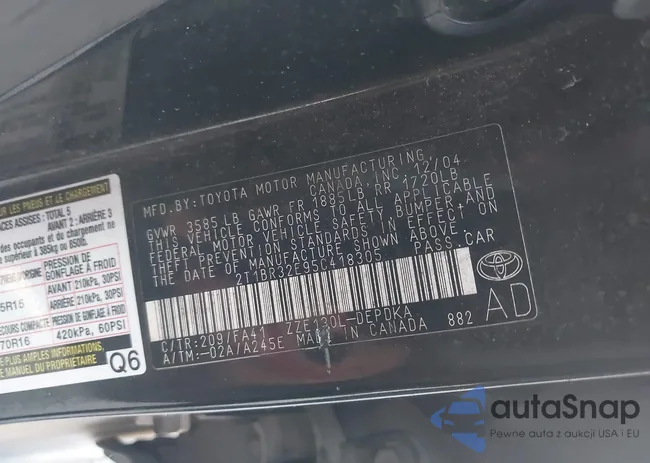 2T1BR32E95C418305: 44303017