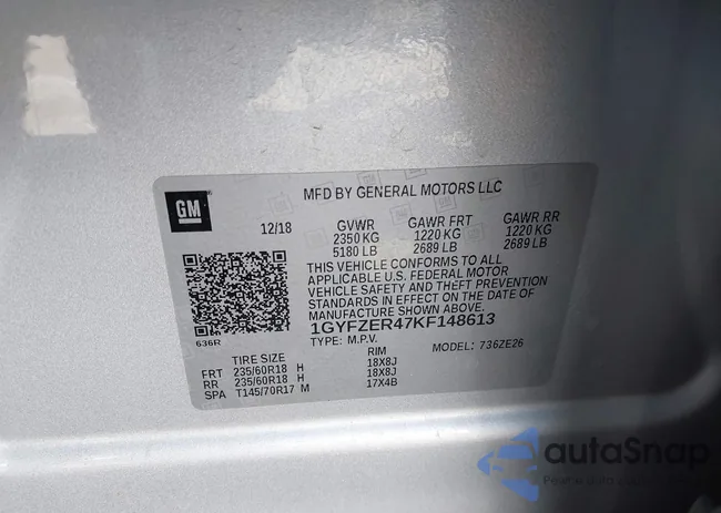 1GYFZER47KF148613: 44304097