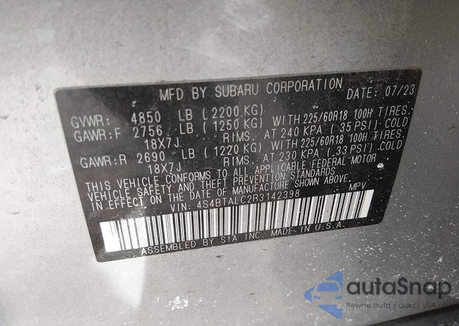 4S4BTALC2R3142398: 44304114