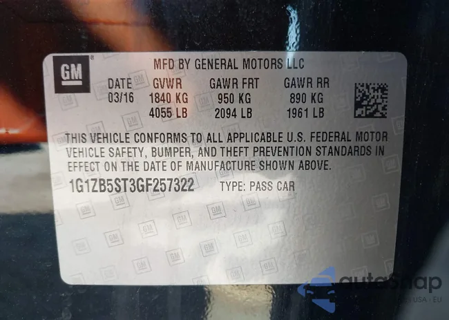 1G1ZB5ST3GF257322: 44304143